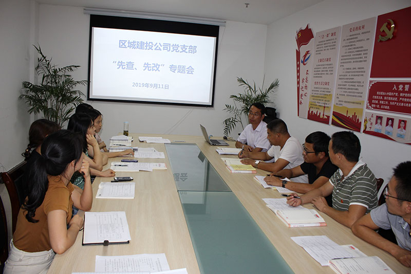 區(qū)城建投公司黨支部開展“先學、先查、先改”工作 預熱 “不忘初心、牢記使命”主題教育工作