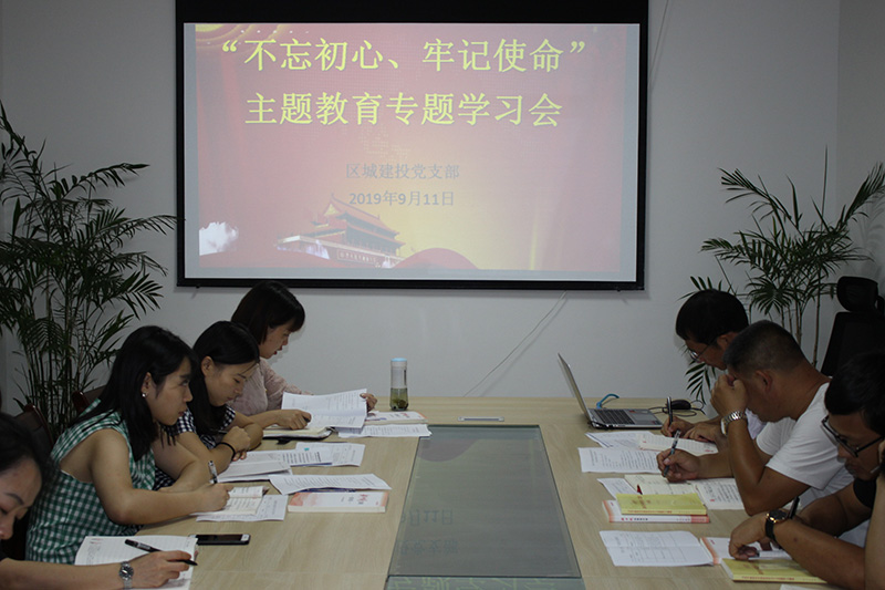 區(qū)城建投公司黨支部開展“先學、先查、先改”工作 預熱 “不忘初心、牢記使命”主題教育工作